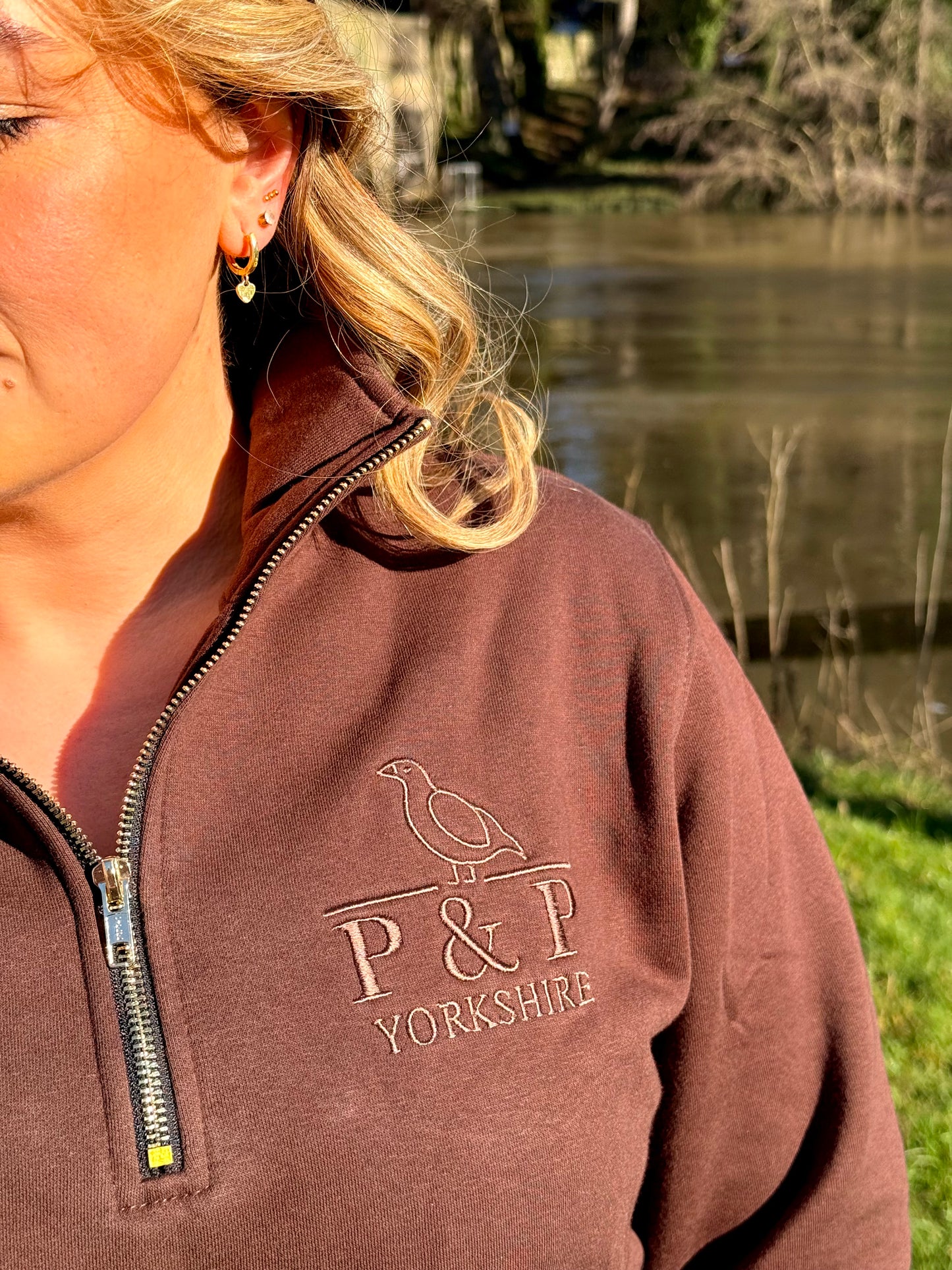 Bramble 1/4 zip - Brown