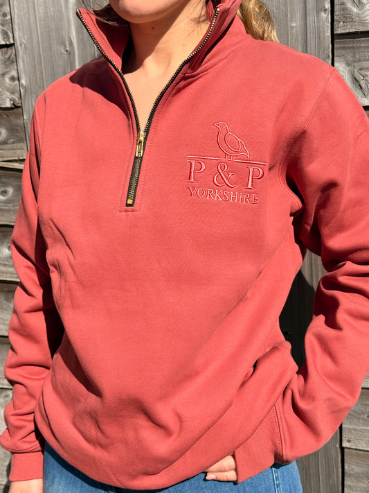 Blossom - 1/4 zip pink
