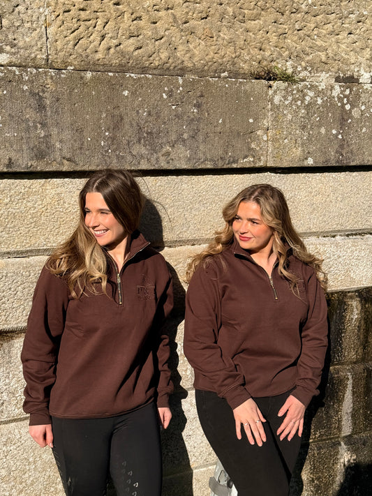 Bramble 1/4 zip - Brown