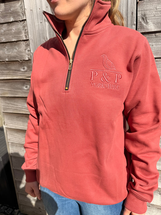 Blossom - 1/4 zip pink